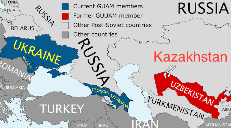 GUAM member states. Credit: Wikipedia Commons