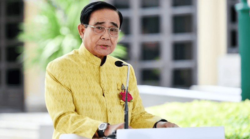 Thai Prime Minister Prayuth Chan-o-cha speaks to reporters following a cabinet meeting at the Government House in Bangkok, July 5, 2022. Photo Credit: Thai Prime Minister’s Office