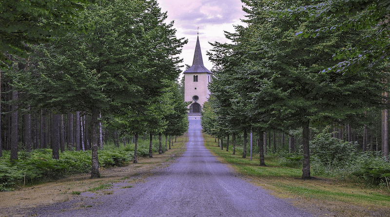 Forest Ohs Church Church Ohs Värnamo Sweden Evening Hdr