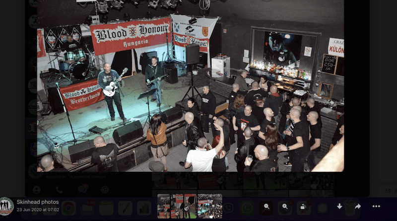 Concert of the “Blood and Honour” organisation. Photo: Telegram screenshot.