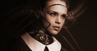 Cyborg Robot Woman Face Cry Sad Artificial Intelligence