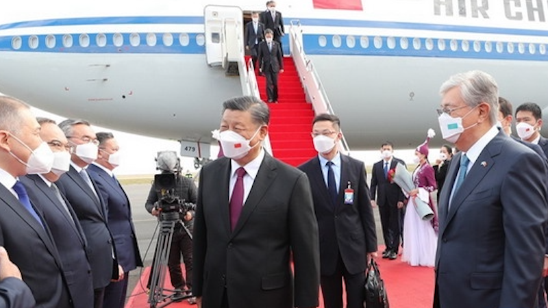 President Xi Jinping of China meets Kazakhstani President Kassym-Jomart Tokayev in Astana, September 14, 2022 (Source: Foreign Ministry of the People's Republic of China)