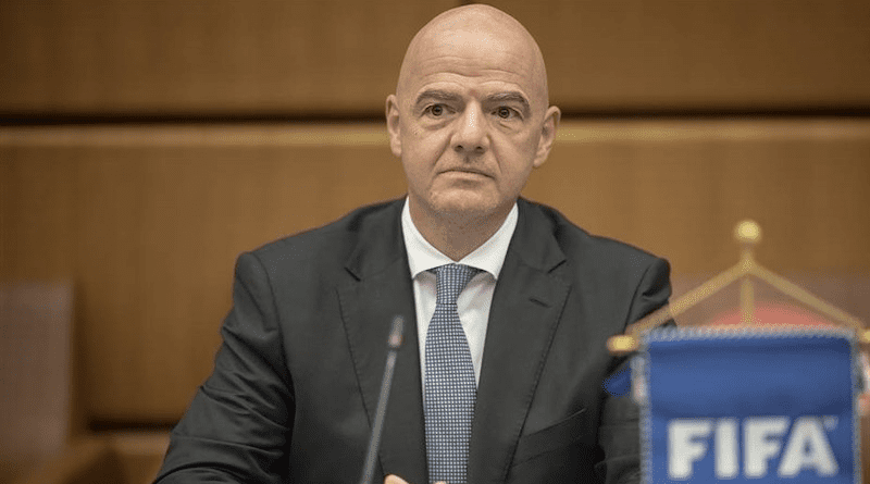 Gianni Infantino, president of FIFA. Photo Credit: Tasnim News Agency