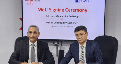 Pakistan Mercantile Exchange (PMEX) signs a Memorandum of Understanding (MoU) with Uzbek Commodity Exchange (photo supplied)
