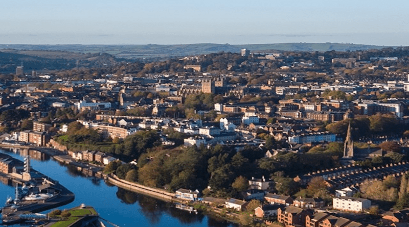 Exeter in southern England has been assessed as the greenest city centre in Britain. CREDIT: Pixabay
