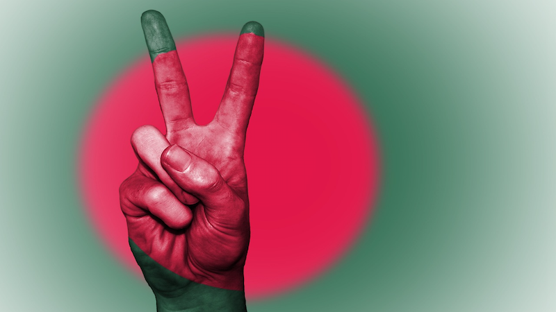 Bangladesh Flag Peace Background Banner Colors