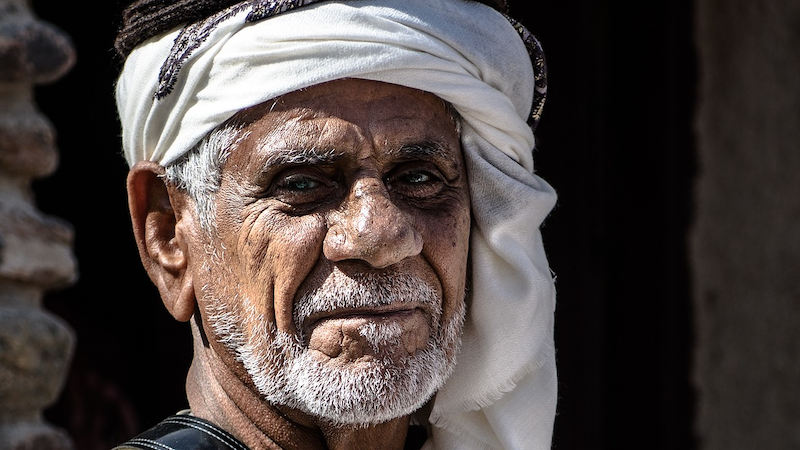 Arab Face Orient Arabic Islam Muslim Man Old Elderly