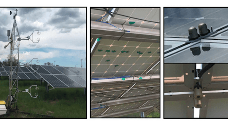 Real-world data from monitoring equipment at the Denver Federal Center was used to investigate how the spacing between solar panels can help them cool down. CREDIT: Smith et al.