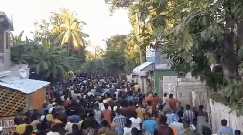 Demonstration in Ti Gwav, Haiti, against US occupation, Oct. 2022. (Photo by Haiti Information Project)