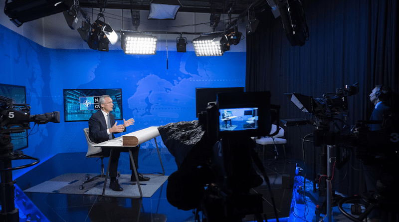 Virtual High-Level Discussion on Climate Security with NATO Secretary General Jens Stoltenberg at this year’s United Nations Climate Change Conference (COP27). Photo Credit: NATO