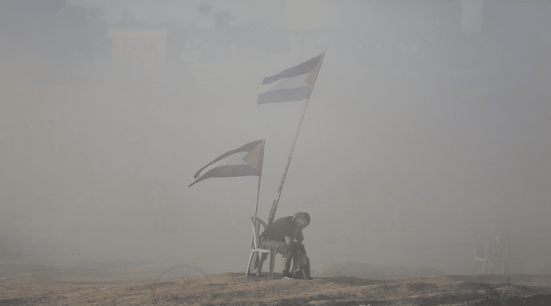 Palestinian Flag Man Smoke Palestinian Palestine