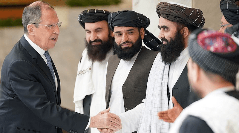 File photo of Russia's Foreign Minister Sergey Lavrov meeting with Afghanistan's Taliban Leaders. Photo Credit: Russia's Ministry of Foreign Affairs