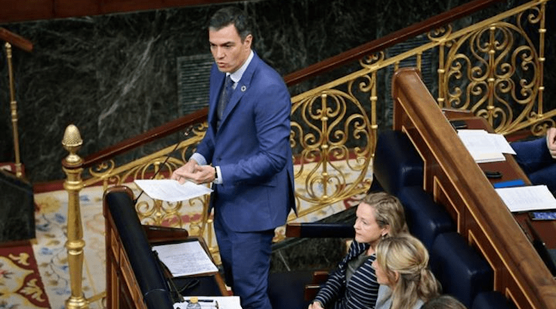 Spain's Prime Minister Pedro Sánchez, during his speech in the control session held in the Lower House of Parliament | Pool Congreso