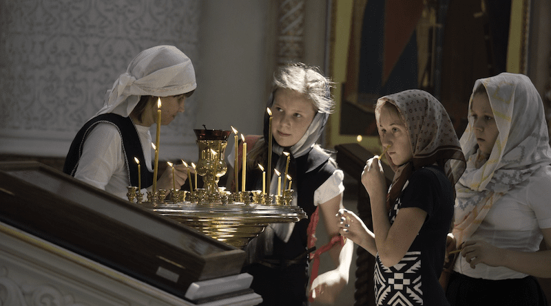 Candle Ceremony Child Children In Church Christian Russia Orthodox