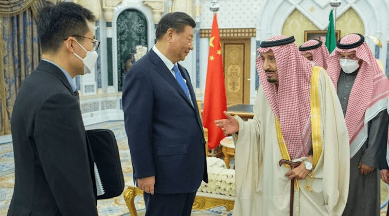 Saudi Arabia’s King Salman receives China’s President Xi Jinping in Riyadh. (SPA)