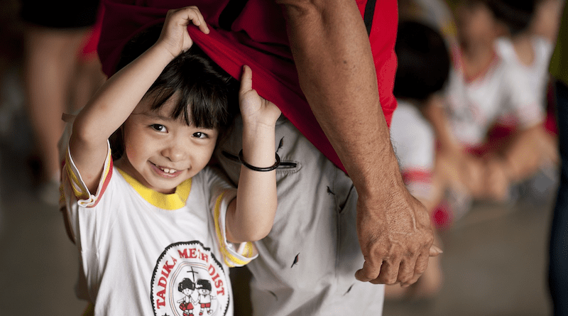 Father Daughter Family Girl Child Portrait Cute China Chinese