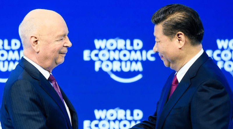 World Economic Forum's Klaus Schwab with China's President Xi Jinping. Photo Credit: WEF