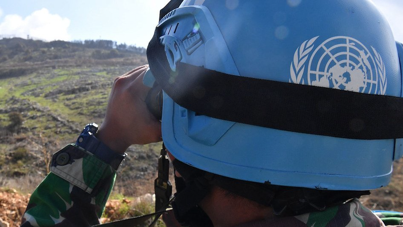 UNIFIL peacekeeper on patrol in south Lebanon. Photo Credit: UN/Haidar Fahs