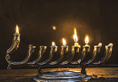Hanukah Jew Judaism Jewish Candles Lights Flame Shining Paraffin