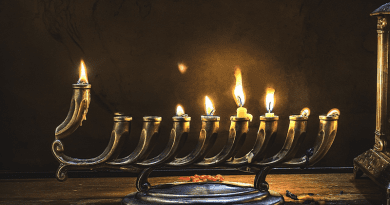 Hanukah Jew Judaism Jewish Candles Lights Flame Shining Paraffin