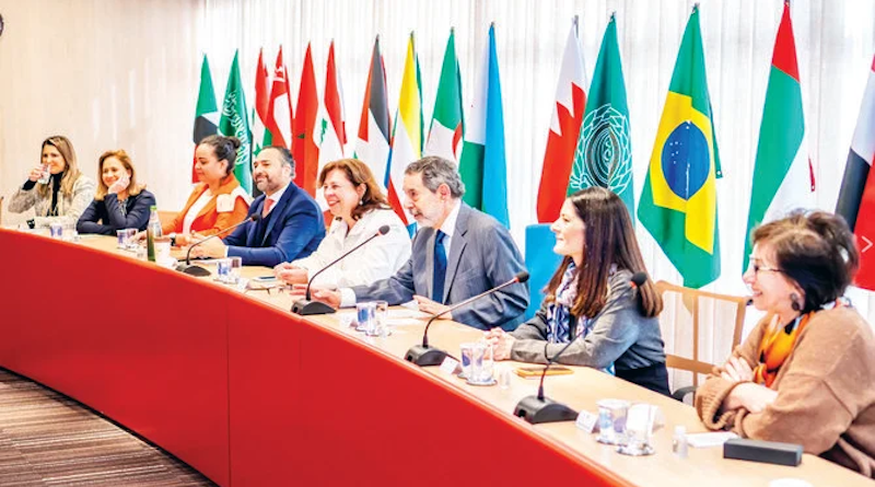 Members of Grupo Mulheres do Brasil and the chamber’s Wahi committee at a roundtable in Sao Paulo. The GMB has been opening branches across the Arab world for Brazilian expatriate women and Arab women to do business. (Supplied)