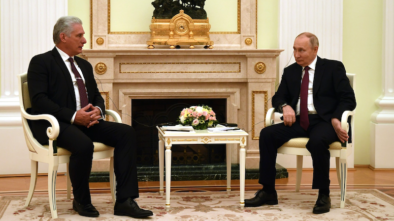 President of Cuba Miguel Diaz-Canel Bermudez with Russia's President Vladimir Putin. Photo Credit: Kremlin.ru
