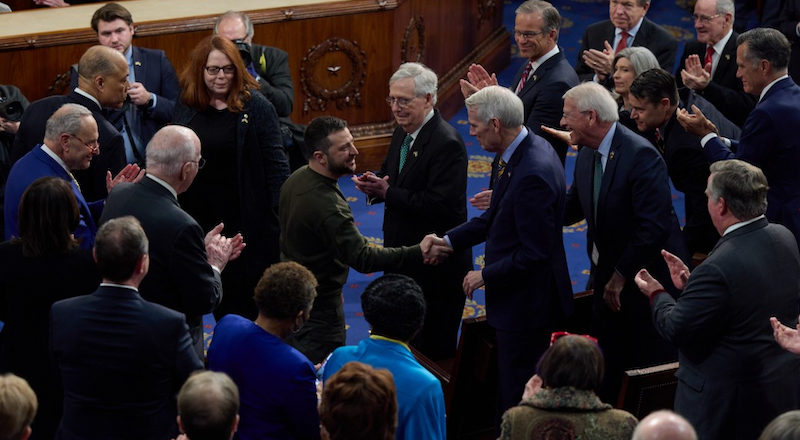 Ukraine's President Volodymyr Zelenskyy at joint session of the U.S. Congress. Photo Credit: Office of Ukrainian President