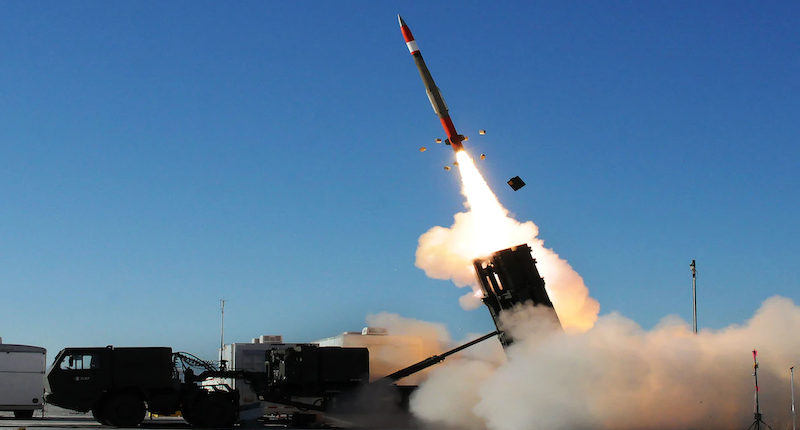 A crew launches a Patriot missile during a test at White Sands Missile Range, N.M. Photo Credit: John Hamilton, Army