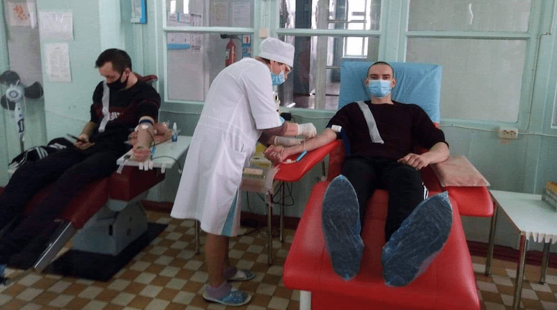 Blood drive in Kherson, Ukraine. Photo Credit: Ukraine Defense Ministry