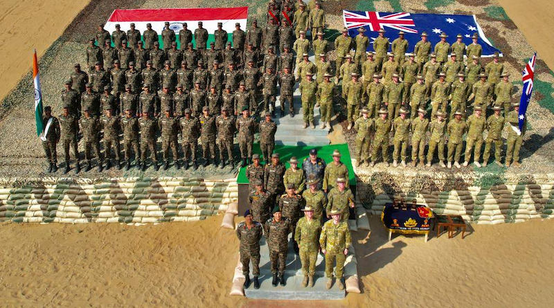 Closing ceremony for joint Australia-India military exercise Austra Hind 2022. Photo Credit: ADG PI-Indian Army