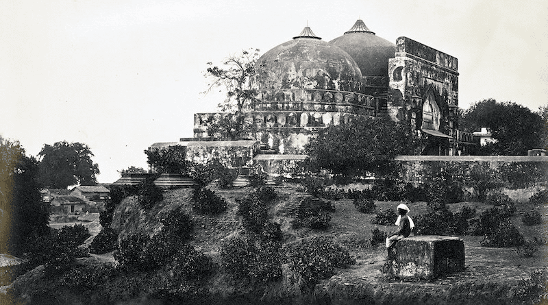 The Babri Masjid mosque, Faizabad, India; Ayodhya, India. Photo Credit: Samuel Bourne (1834–1912), Wikipedia Commons