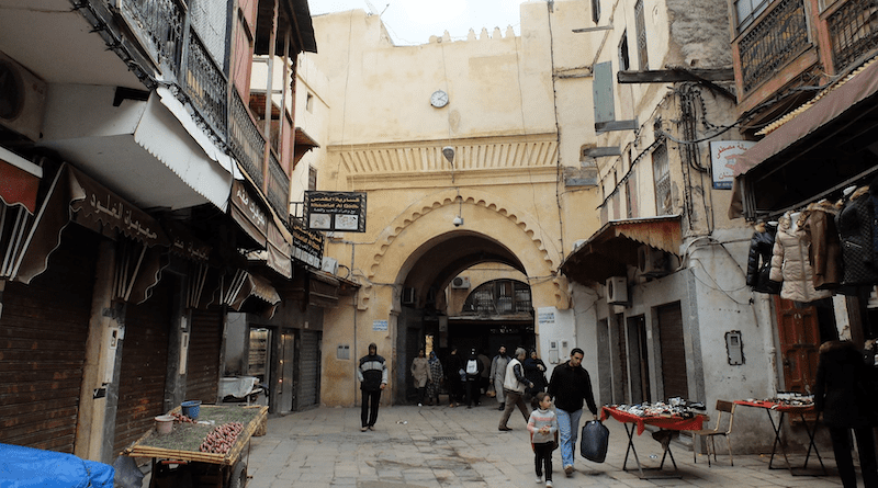 Bab el-Mellah, the historic entrance to the Jewish Mellah of Fez, Morocco. Photo Credit: Robert Prazeres, Wikipedia Commons