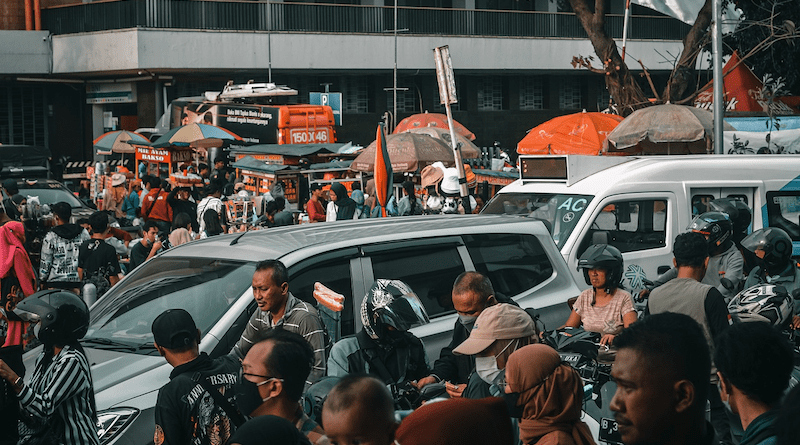 Indonesia Street Crowd People Jakarta Old Town Jakrta City