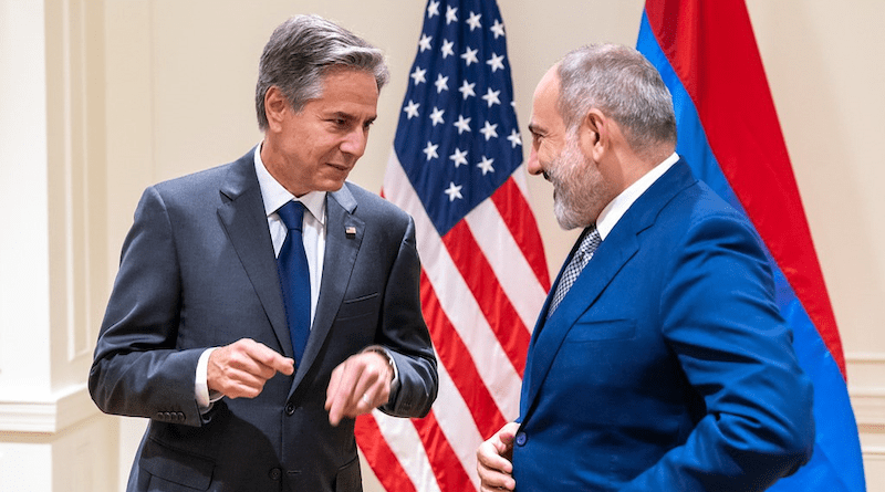 File photo of US Secretary of State Antony J. Blinken and Armenian Prime Minister Nikol Pashinyan. Photo Credit: US State Department