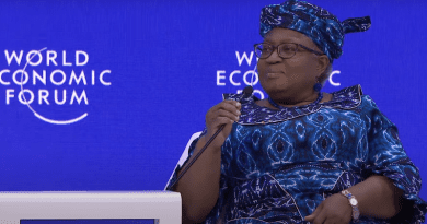 Ngozi Okonjo-Iweala, Director-General of World Trade Organization, at Davos 2023. Photo Credit: World Economic Forum video screenshot