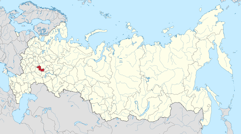 Location of Republic of Mordovia in Russia. Credit: Wikipedia Commons