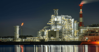 Night View Plant Thermal Power Plant