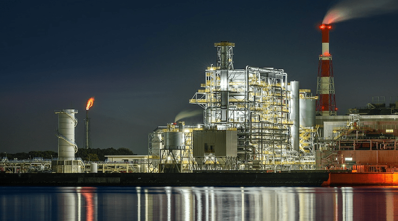 Night View Plant Thermal Power Plant