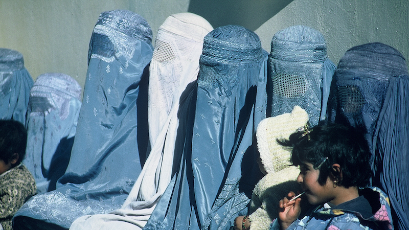 A group of women in Afghanistan wearing burkas. Photo Credit: Nitin Madhav (USAID), Wikimedia Commons