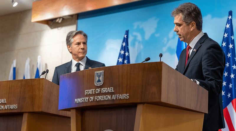 Secretary of State Antony J. Blinken meets with Israeli Foreign Minister Eli Cohen in Jerusalem on January 30, 2023. [State Department photo by Ron Przysucha/ Public Domain]