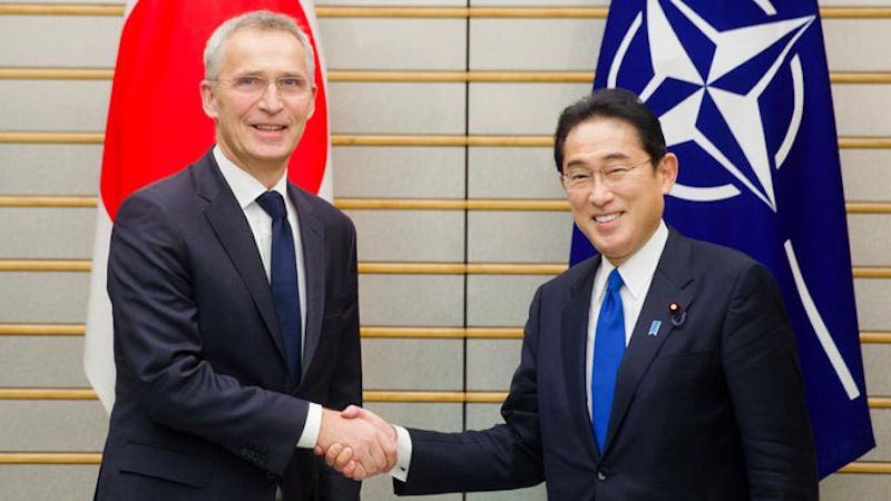 NATO Secretary General Jens Stoltenberg with Japanese Prime Minister Fumio Kishida. Photo Credit: NATO