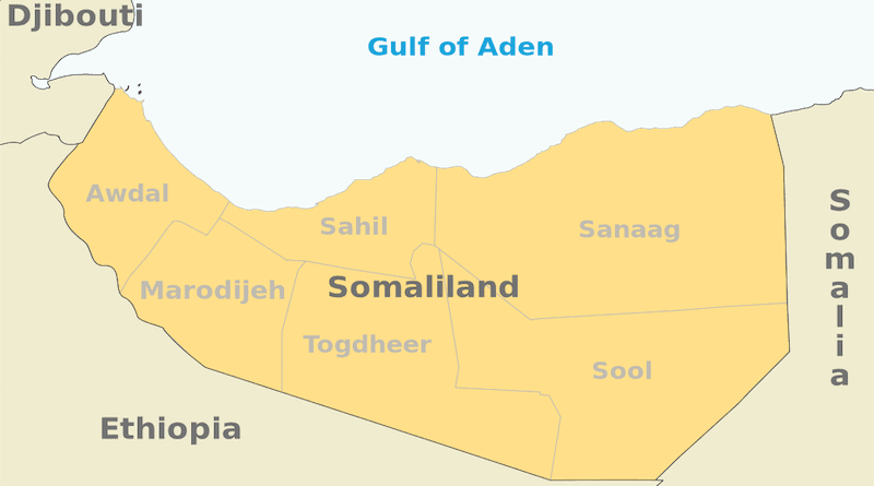 Map of Somaliland. Credit: Wikipedia Commons