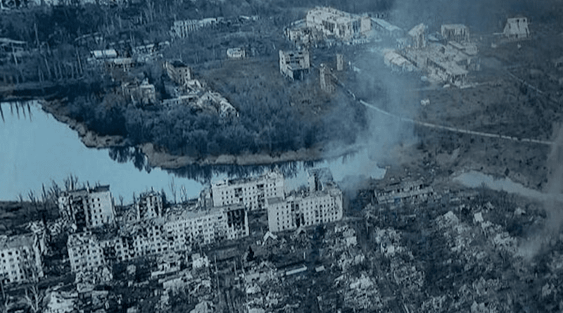 Aftermath of Russian bombing of Soledar, Ukraine. Photo Credit: Mehr News Agency