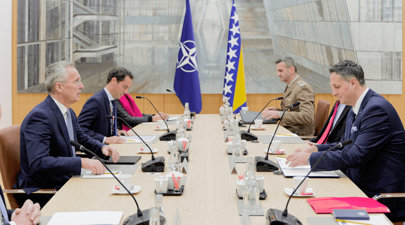 Secretary General Jens Stoltenberg with Denis Bećirović, member of the tripartite Presidency of Bosnia and Herzegovina. Photo Credit: NATO