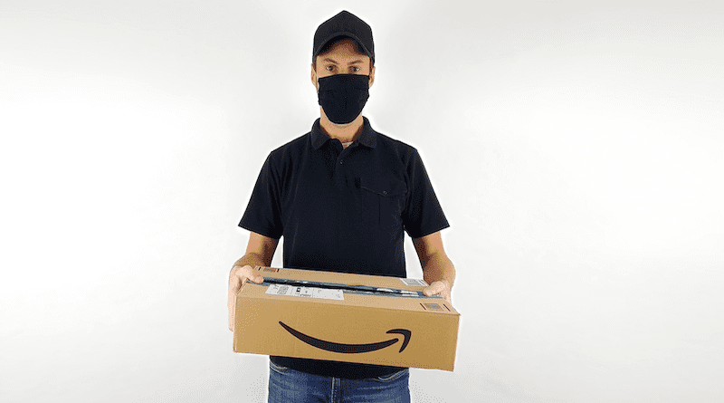 Delivery Man Parcel Package Transport Amazon Box
