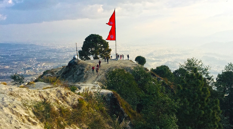 Nepal Flag Hillside