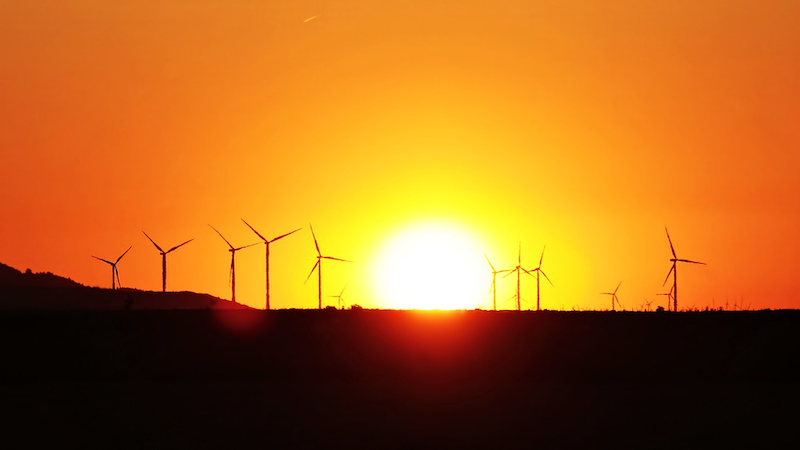 Sunset Pinwheels Environmental Engineering Wind Power Energy Turbine