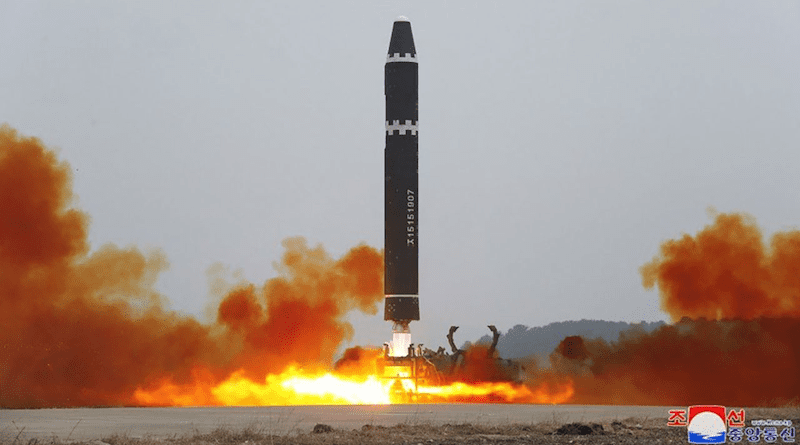 A Hwasong-15 intercontinental ballistic missile (ICBM) launched in Pyongyang, North Korea, Saturday, Feb. 18, 2023 in this photo released by North Korea's Korean Central News Agency (KCNA).