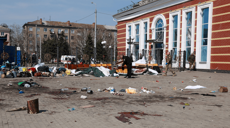 Aftermath of Russian attack on Kramatorsk train station in Ukraine. Photo Credit: armyinform.com.ua, Wikipedia Commons