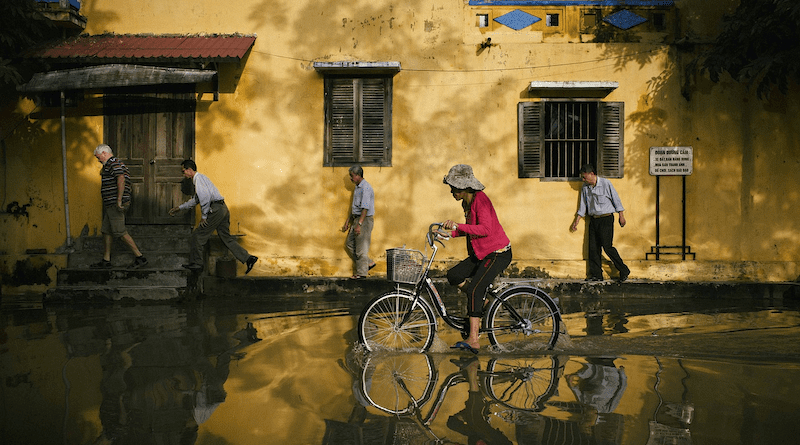 Biking Street Flood City Bike Bicycle Vietnam Asia